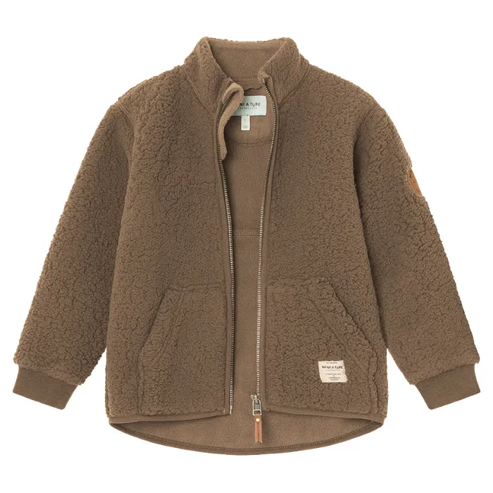 Mini A Ture Child Saleh Teddyfleece Jacket Morel Grey