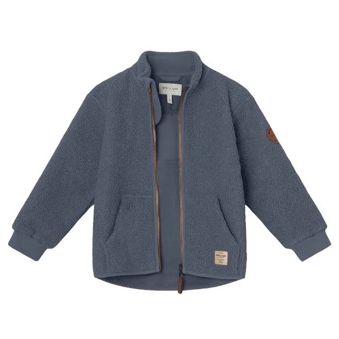 Mini A Ture Child Saleh Teddyfleece Jacket Ombre Blue