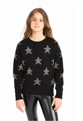 Molly Bracken Girls Knitted Star Sweater