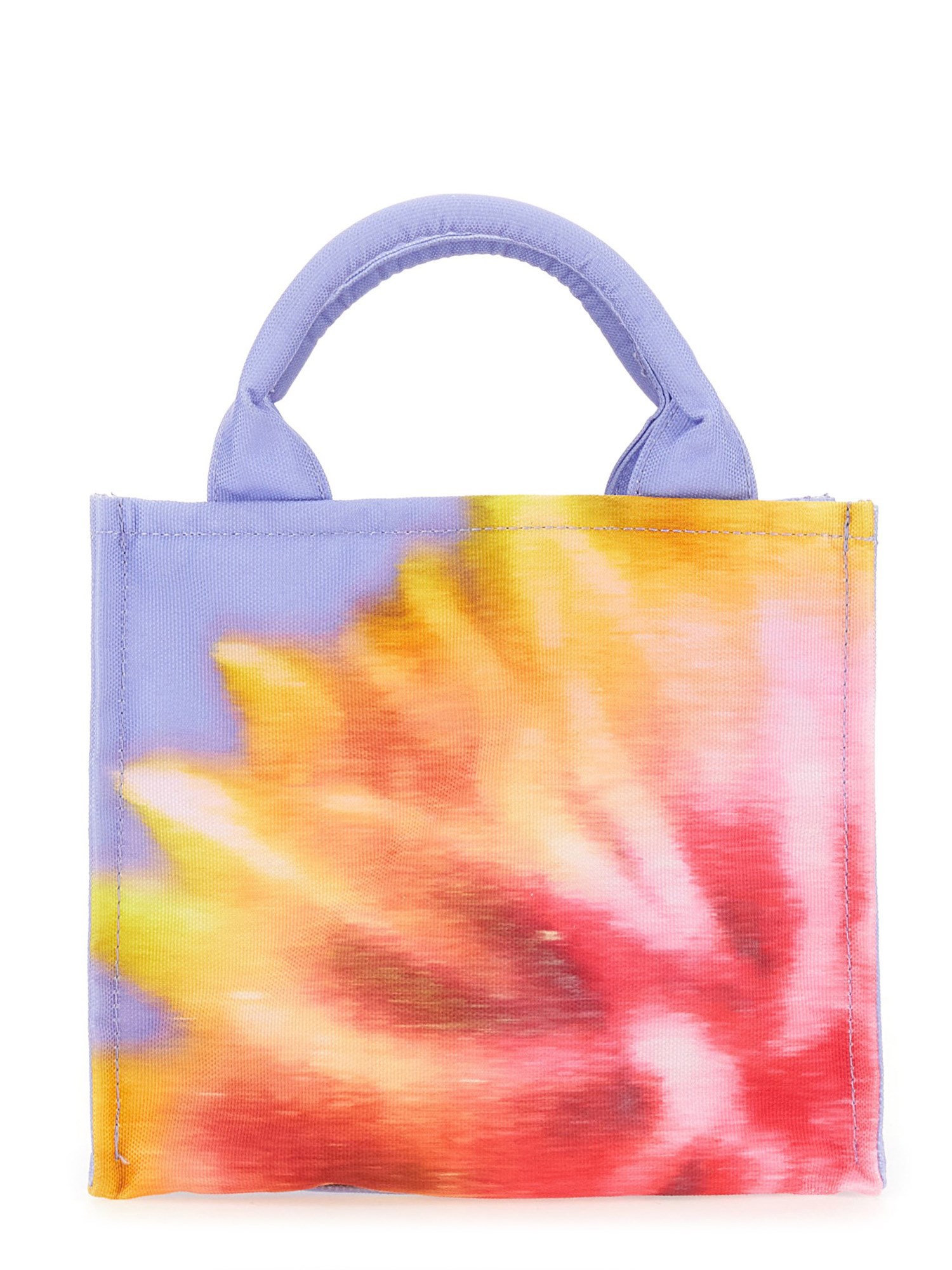 MSGM    SMALL CANVAS TOTE BAG WITH DAISY PRINT