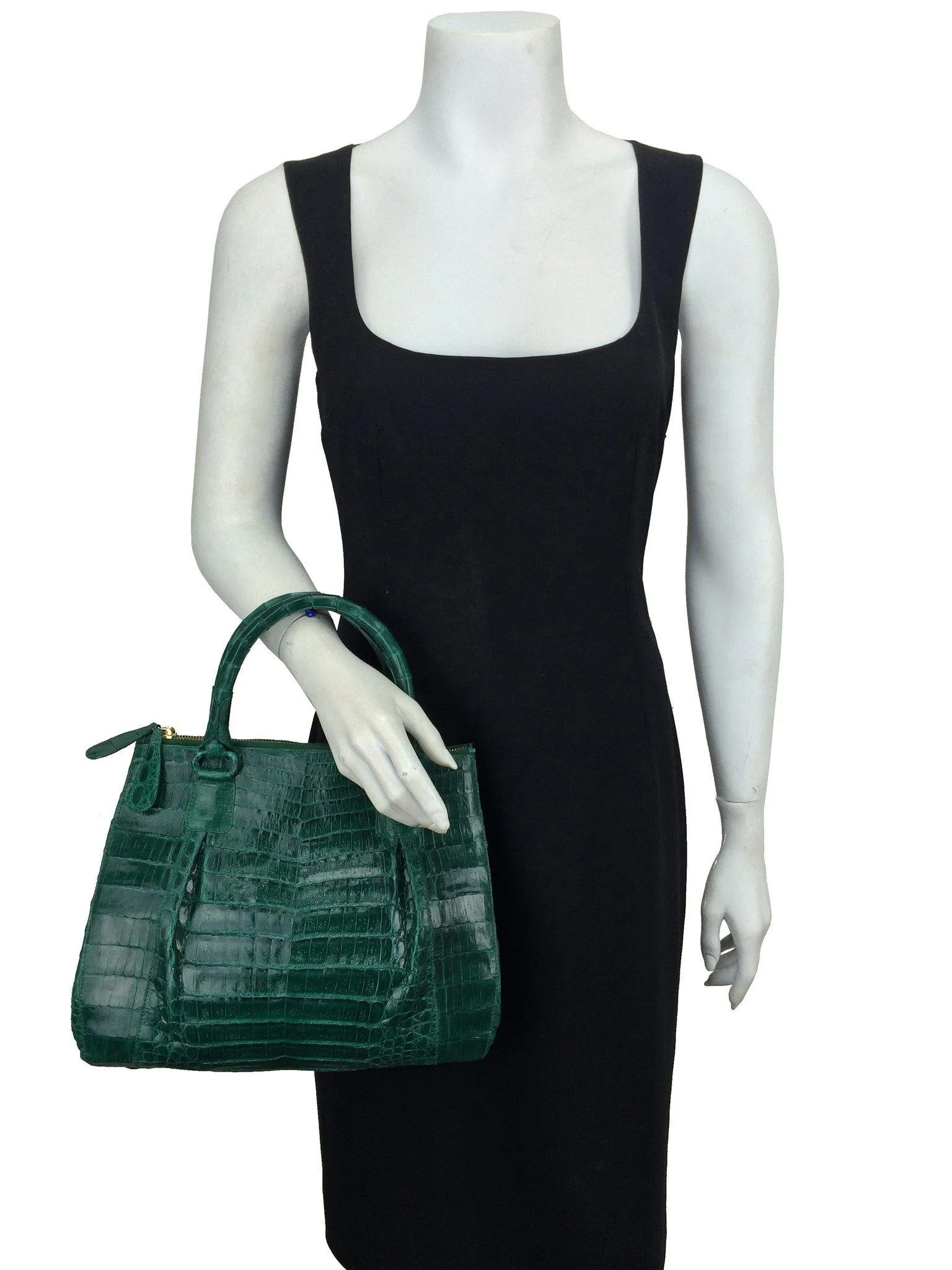 Nancy Gonzalez Double-Zip Crocodile Tote Bag