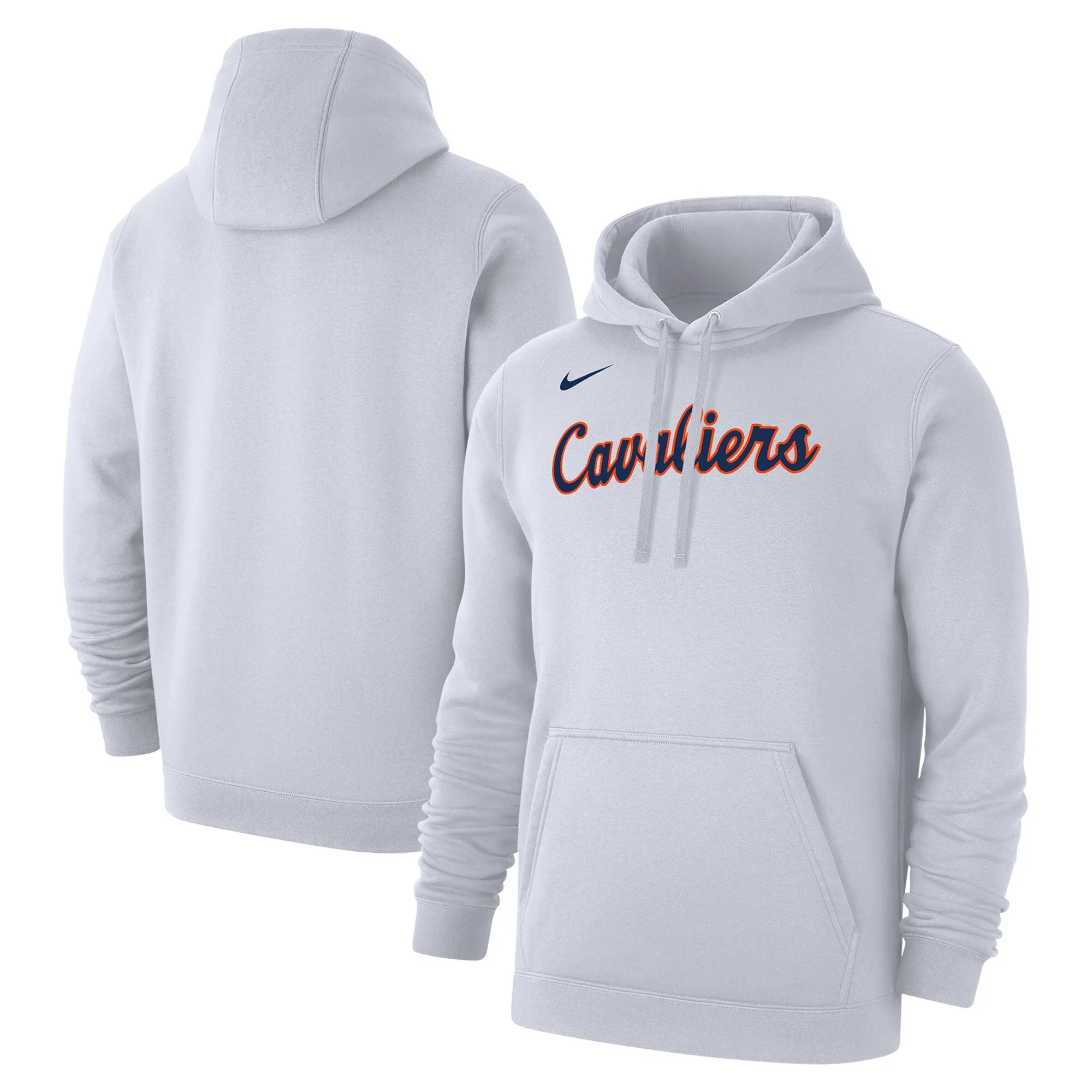 Nike  Virginia Cavaliers White Logo Club Fleece Pullover Hoodie