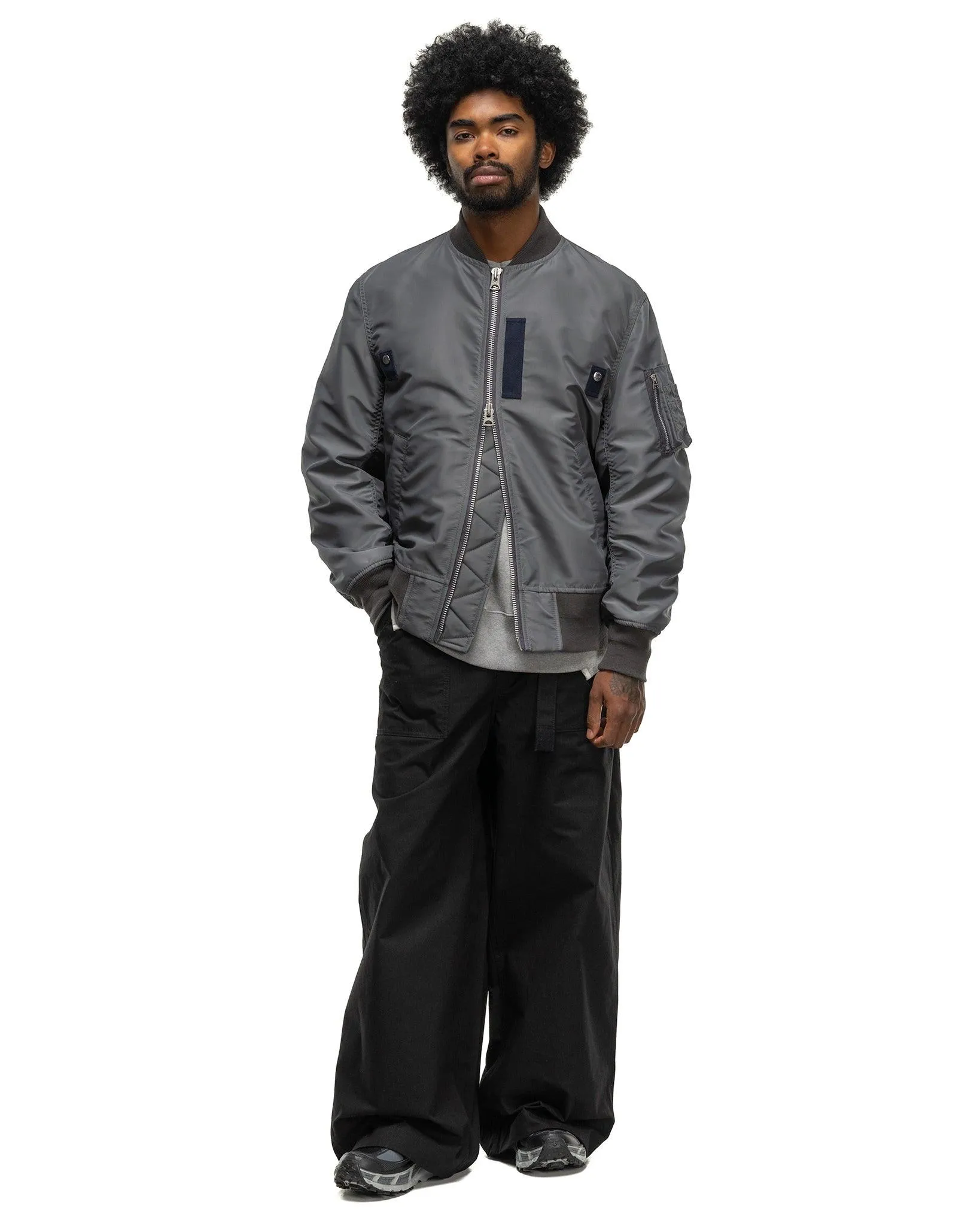 Nylon Twill Blouson Charcoal/Gray