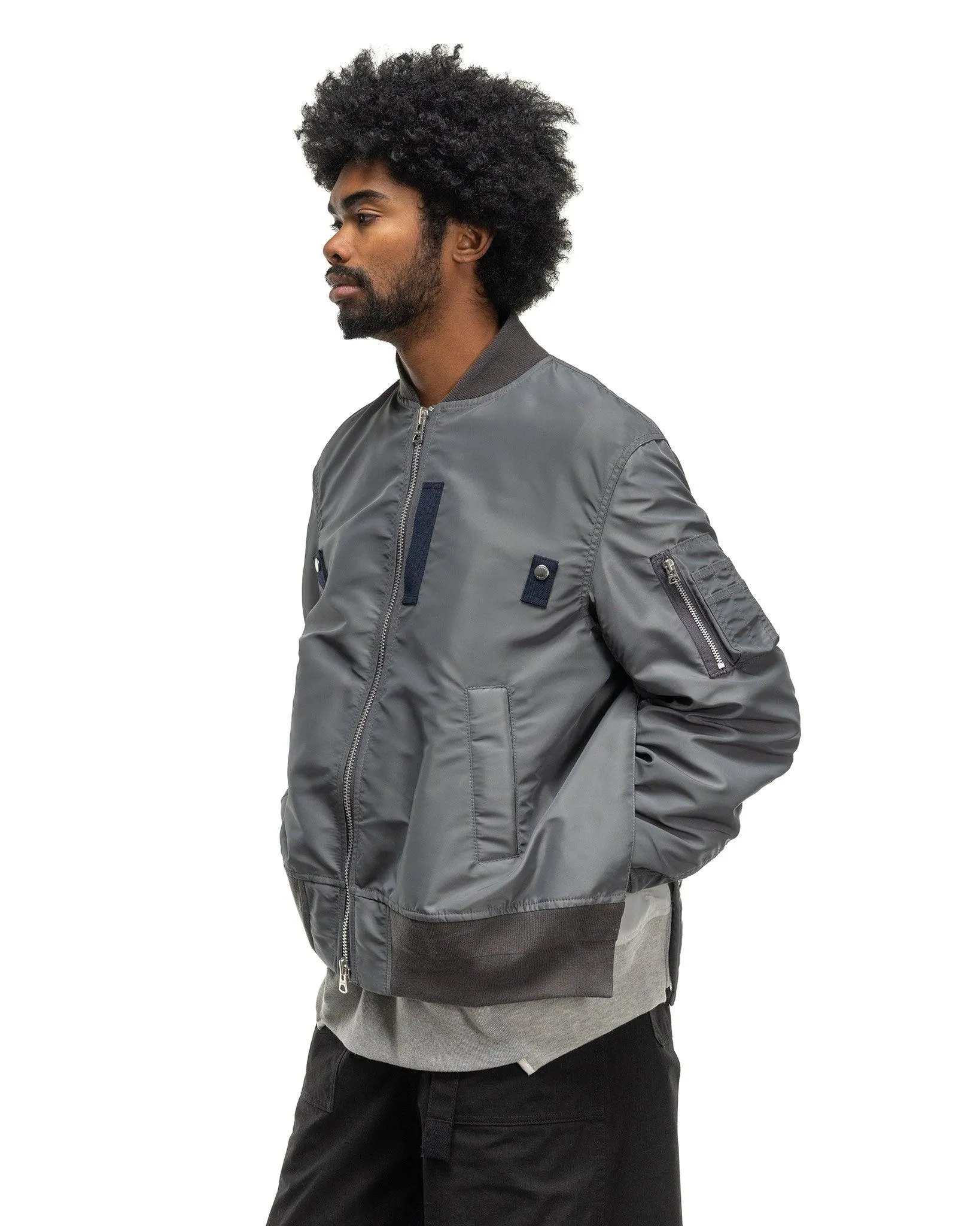 Nylon Twill Blouson Charcoal/Gray