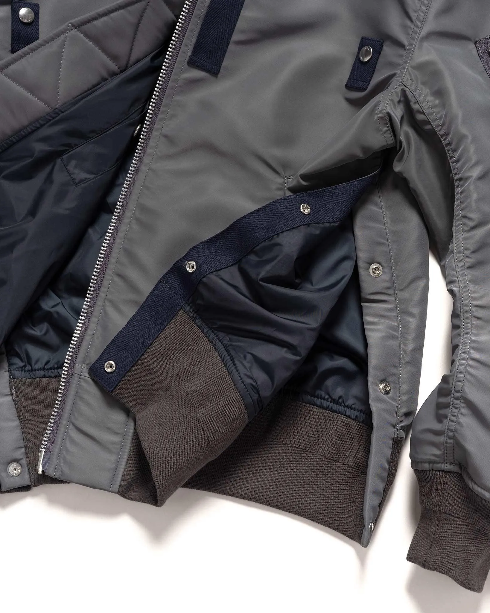 Nylon Twill Blouson Charcoal/Gray