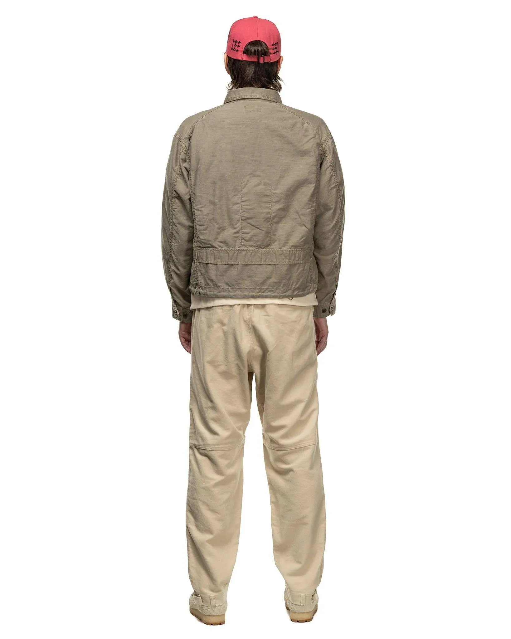 Overdye Light Cotton Button Jacket Khaki