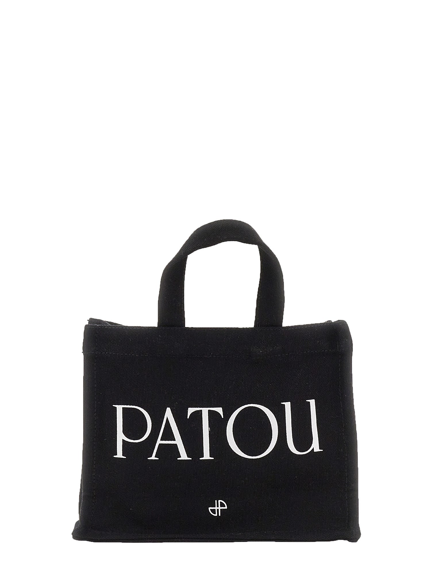 PATOU    TOTE BAG WITH LOGO PRINT IN ORGANIC COTTON