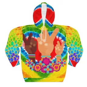 Peace, Love & Tiedye Unisex Pullover Hoodie