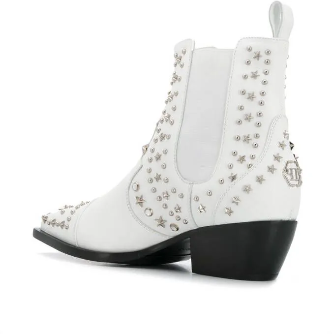 Philipp Plein low cowboy boots White