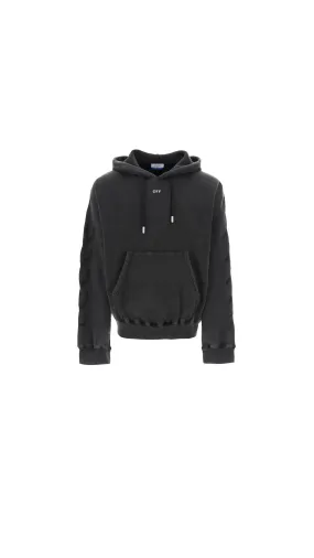 Saint Matthew Print Oversized Hoodie - Black