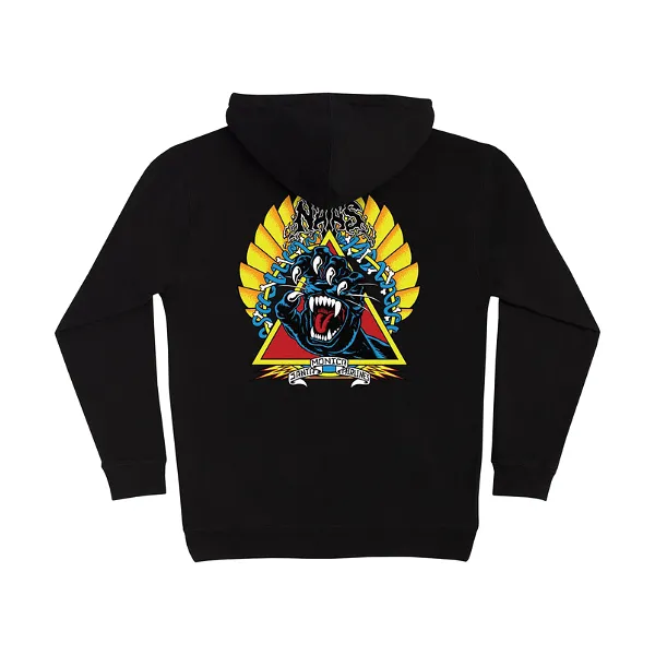 Santa Cruz Mens Natas Screaming Panther Pullover Hoodie - Black