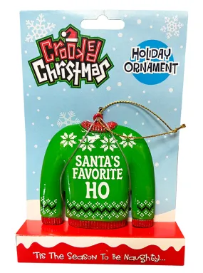 Santa's Favorite Ho Sweater Holiday Ornament