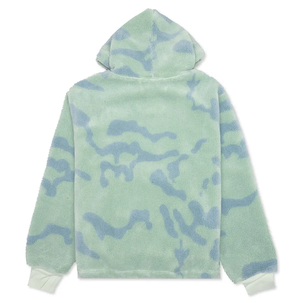 Sherpa Dyed Patch Hoodie - Tie Dye