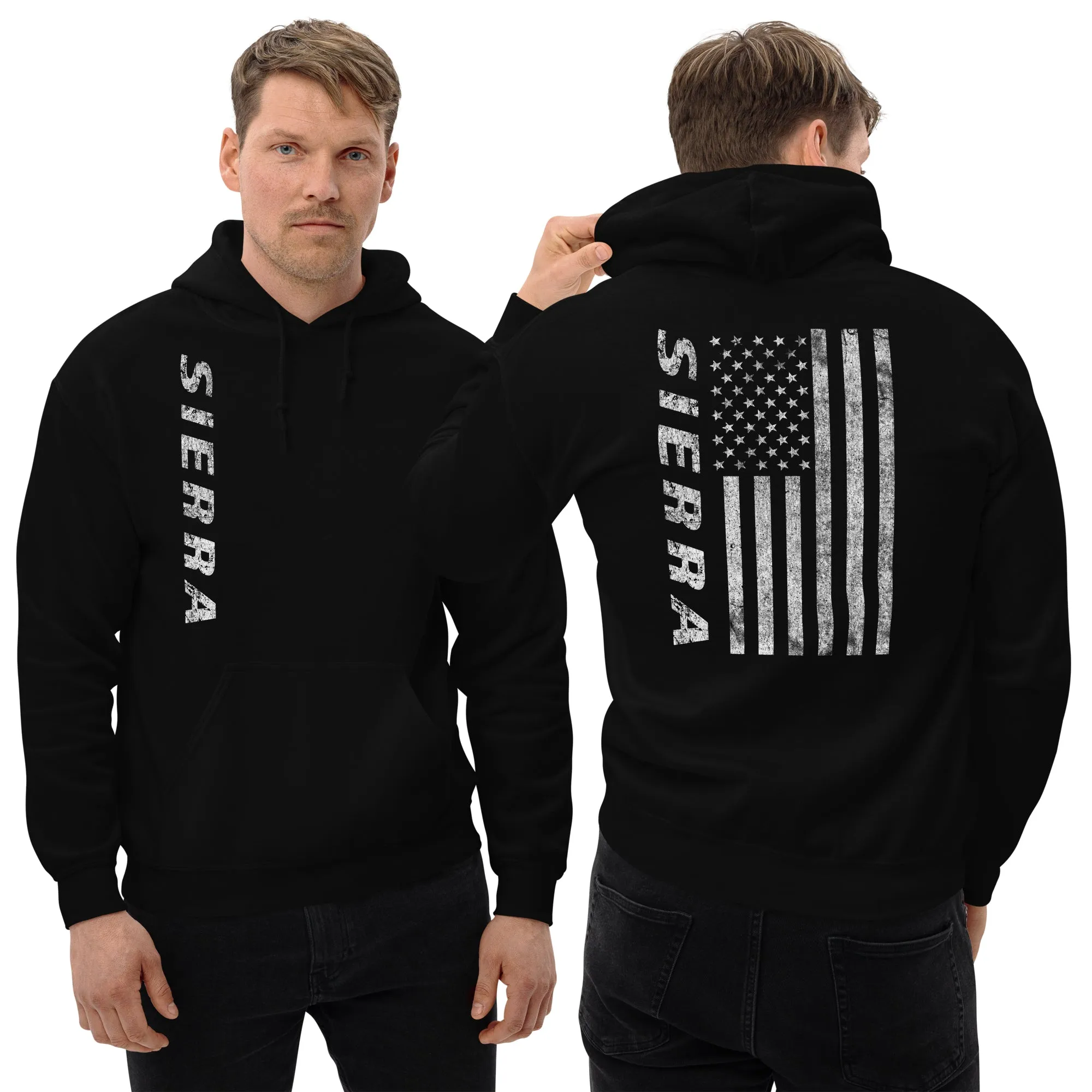 Sierra Truck American Flag Hoodie Sweatshirt