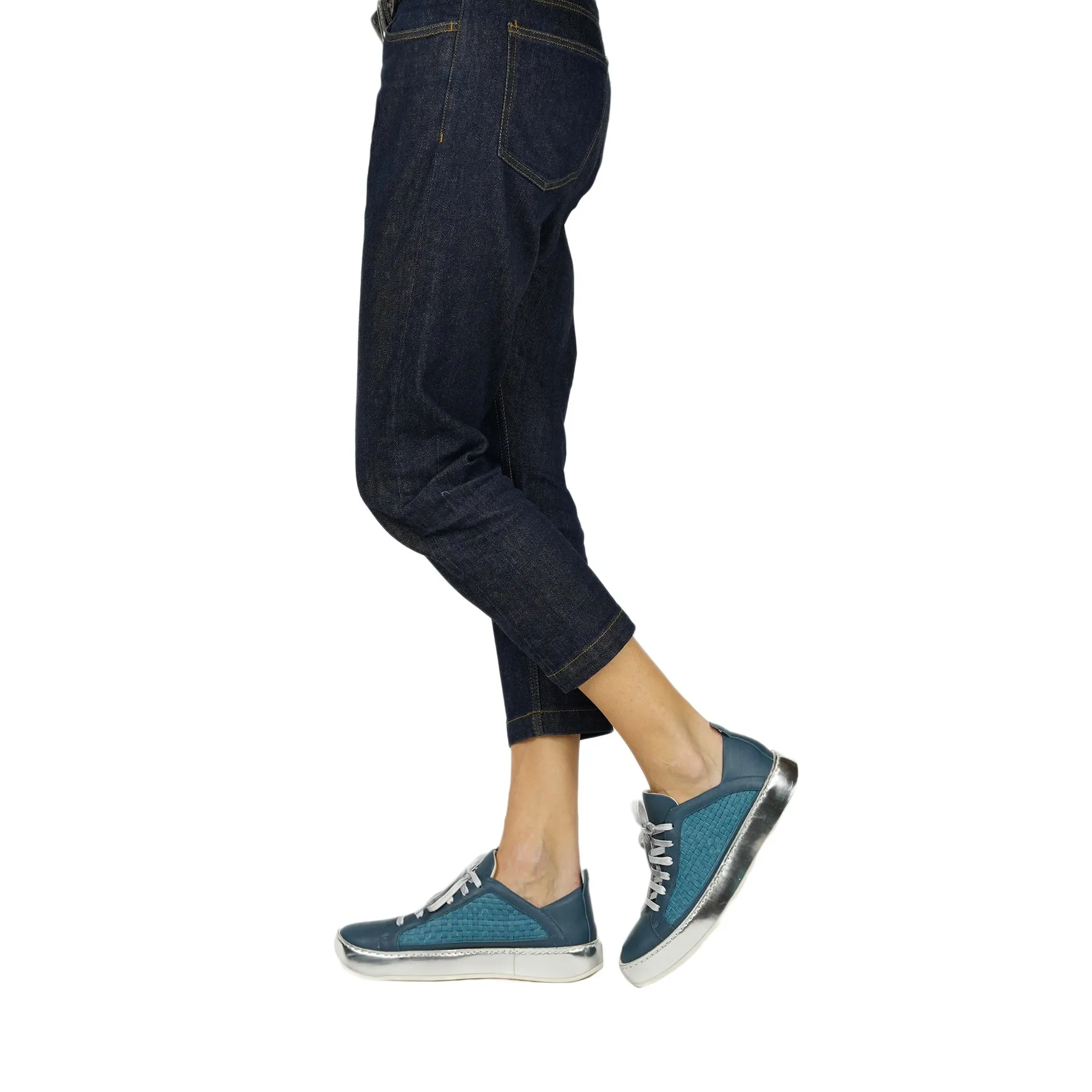 Sneaker Intreccio Soft Blue Jeans