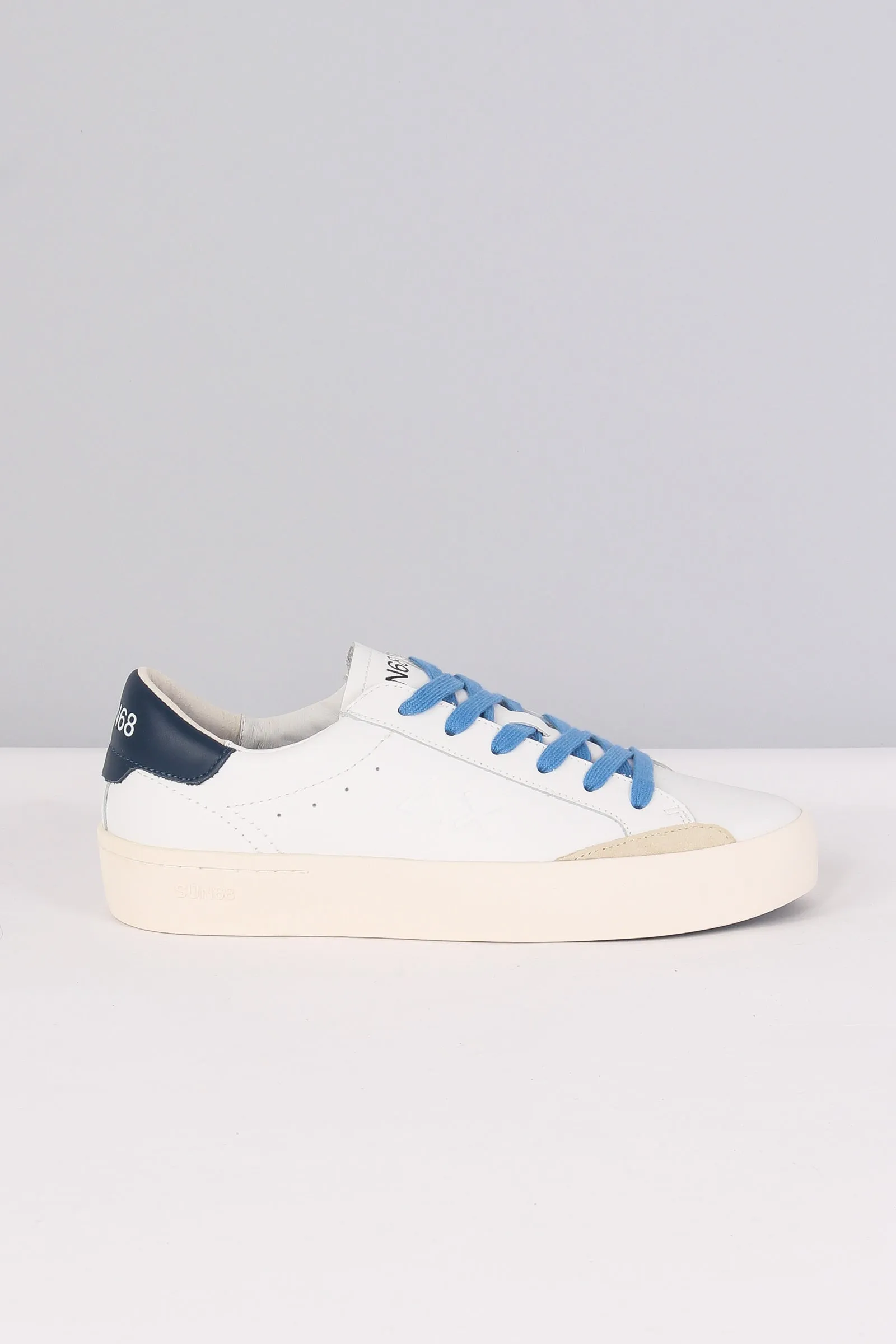 Sneaker Street Leather Bianco/navy