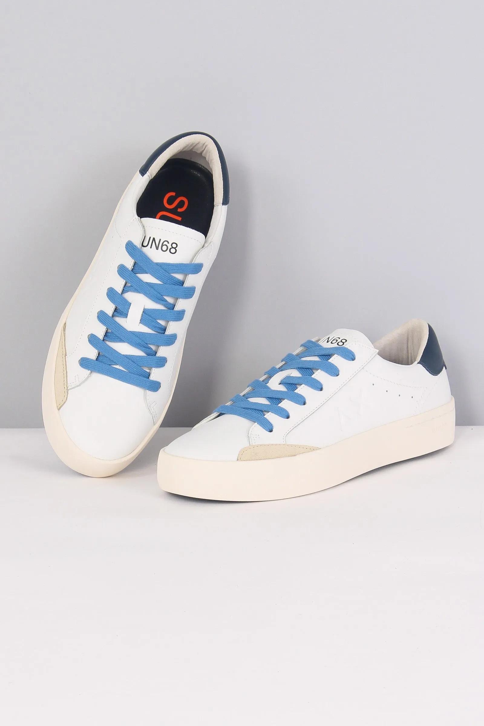 Sneaker Street Leather Bianco/navy