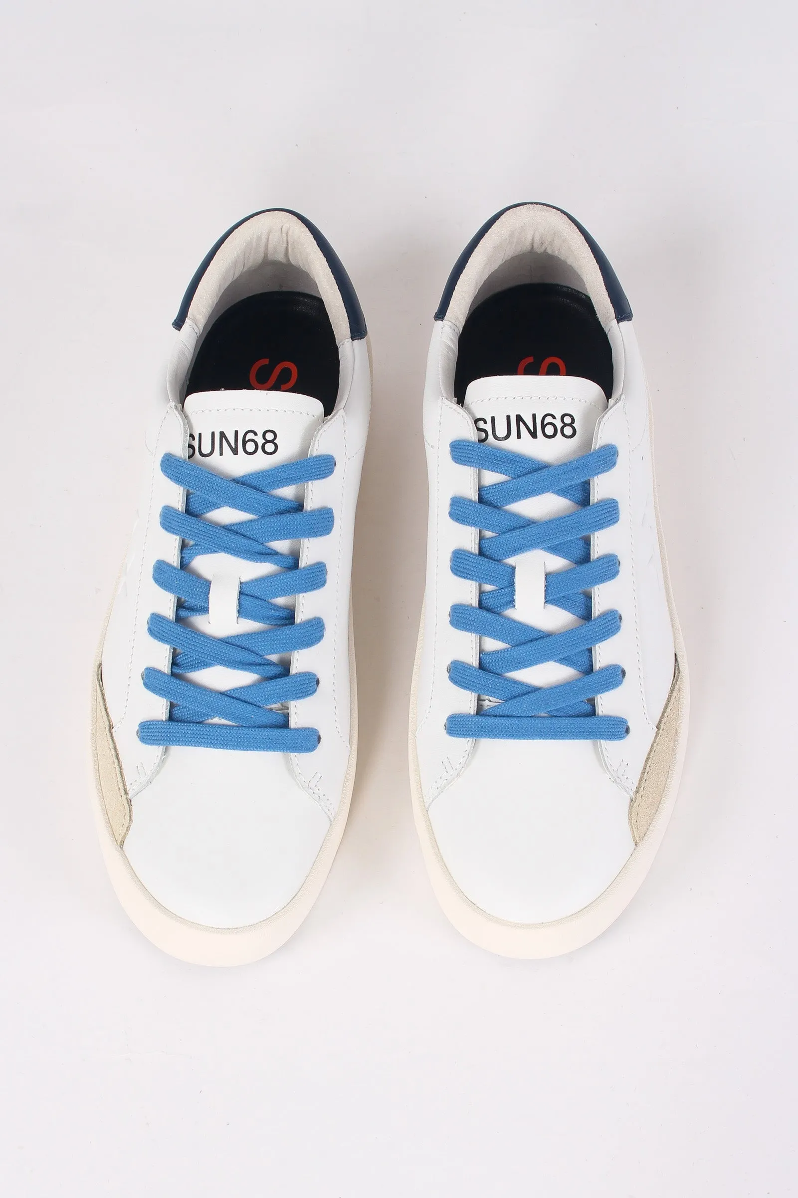 Sneaker Street Leather Bianco/navy