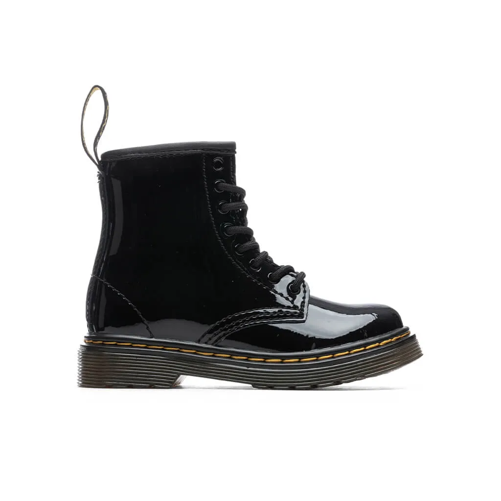 Toddler 1460 Patent Leather Lace Up Boots - Black