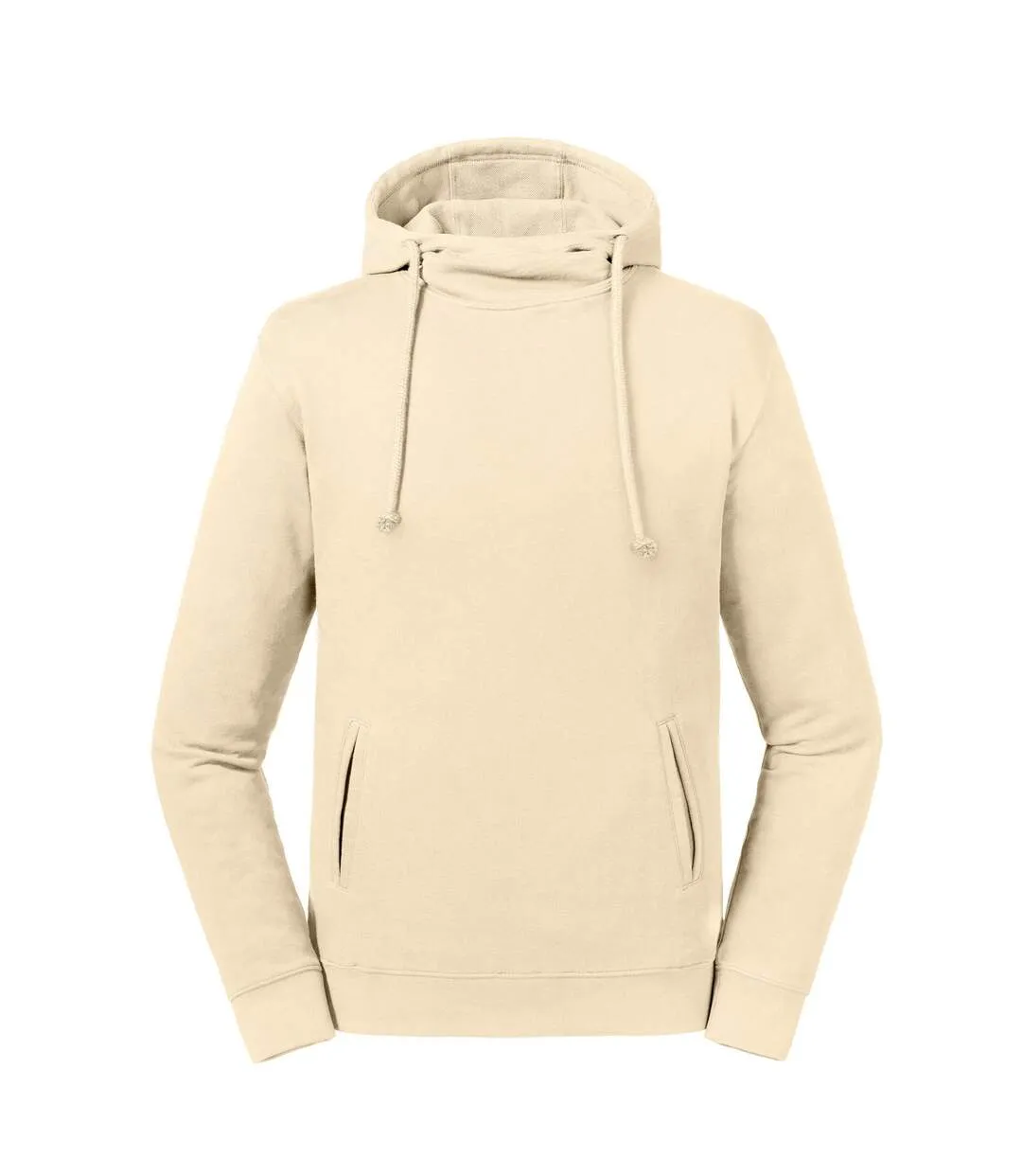 Unisex adult organic hoodie natural Russell