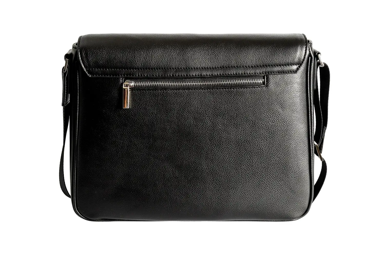 Unisex Vky Konstantine Large Leather Messenger Shoulder Bag Handbag - Black