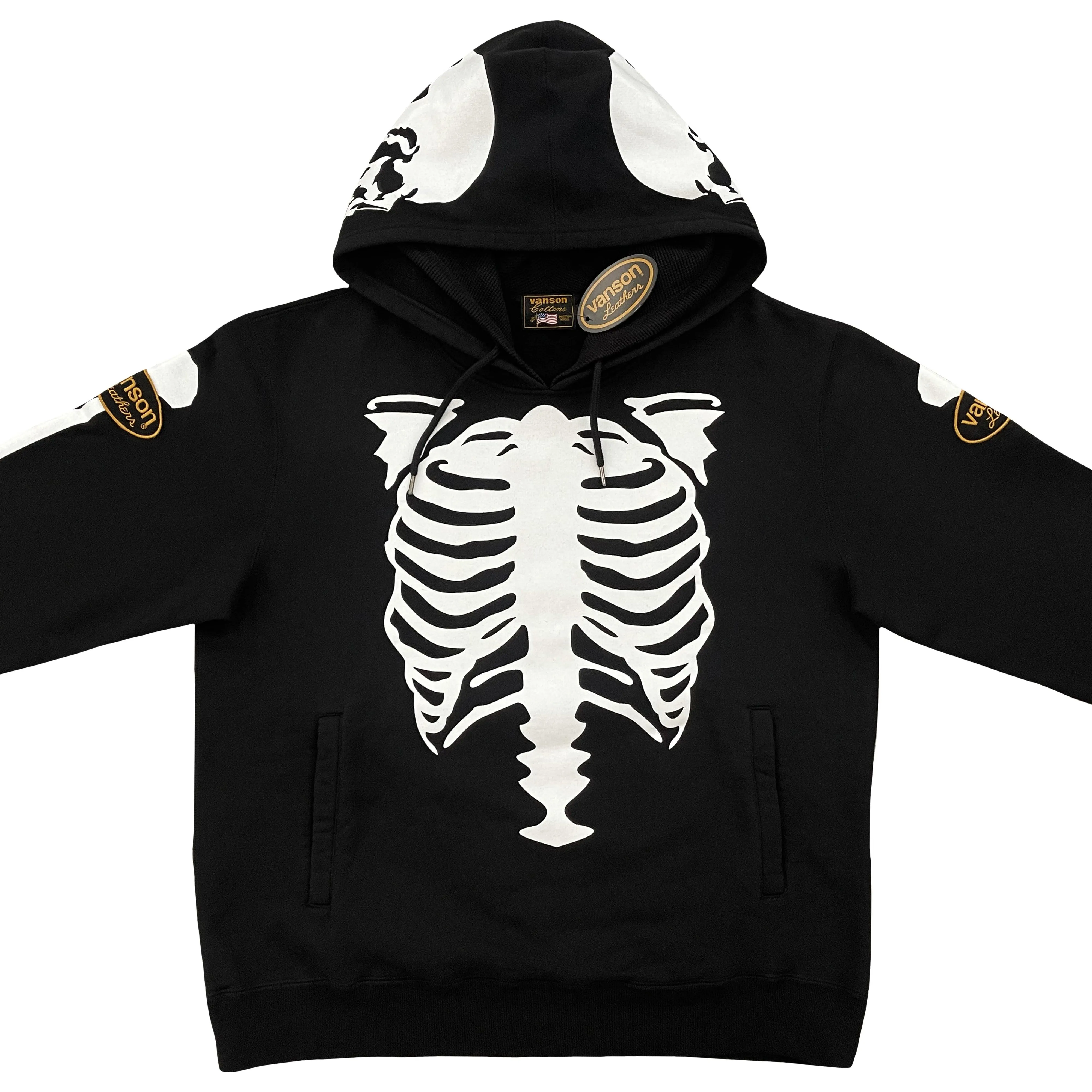 Vanson Leathers Skeleton Hoodie - XL