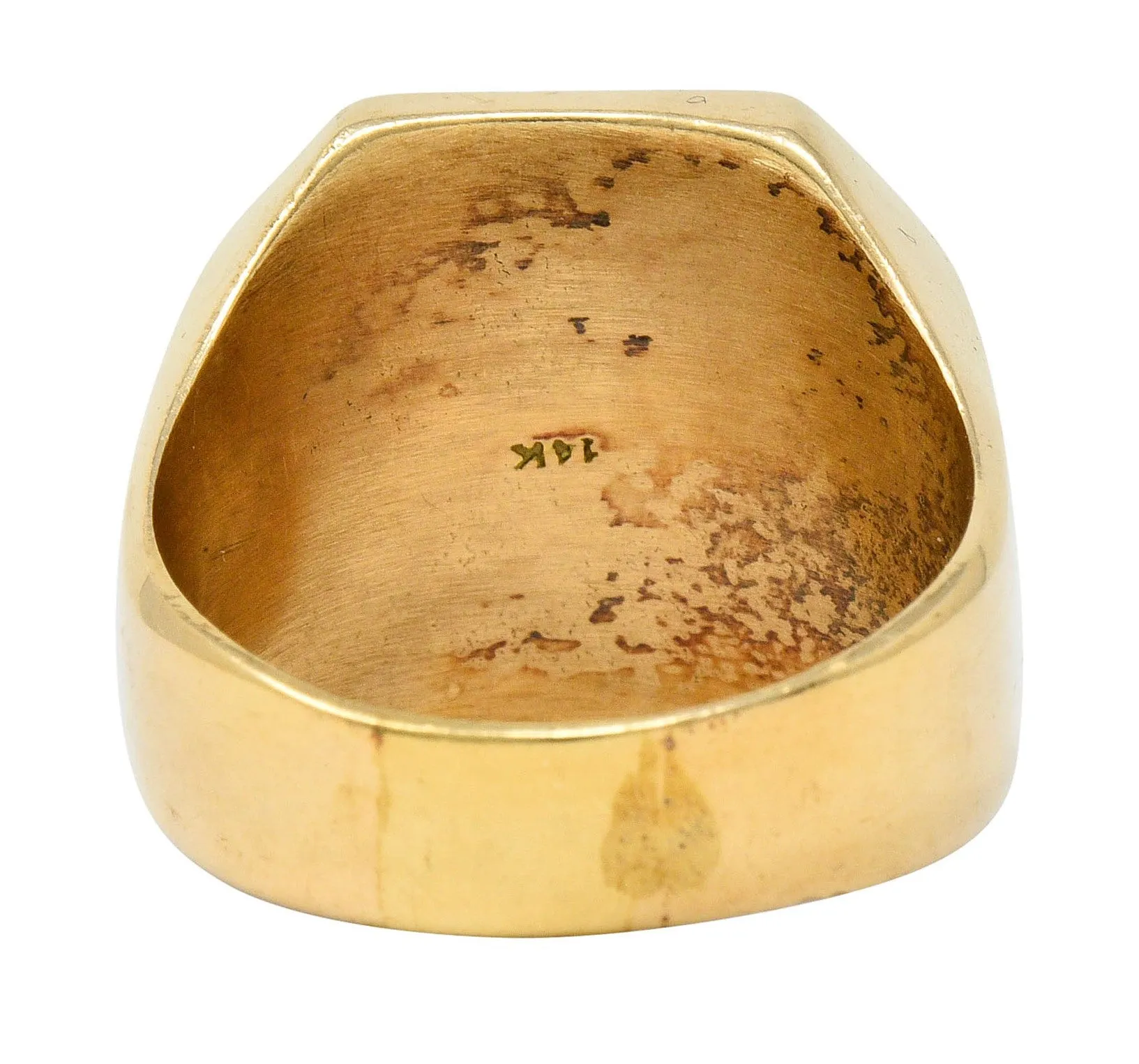 Victorian 14 Karat Gold Men's Heraldry Signet Ring