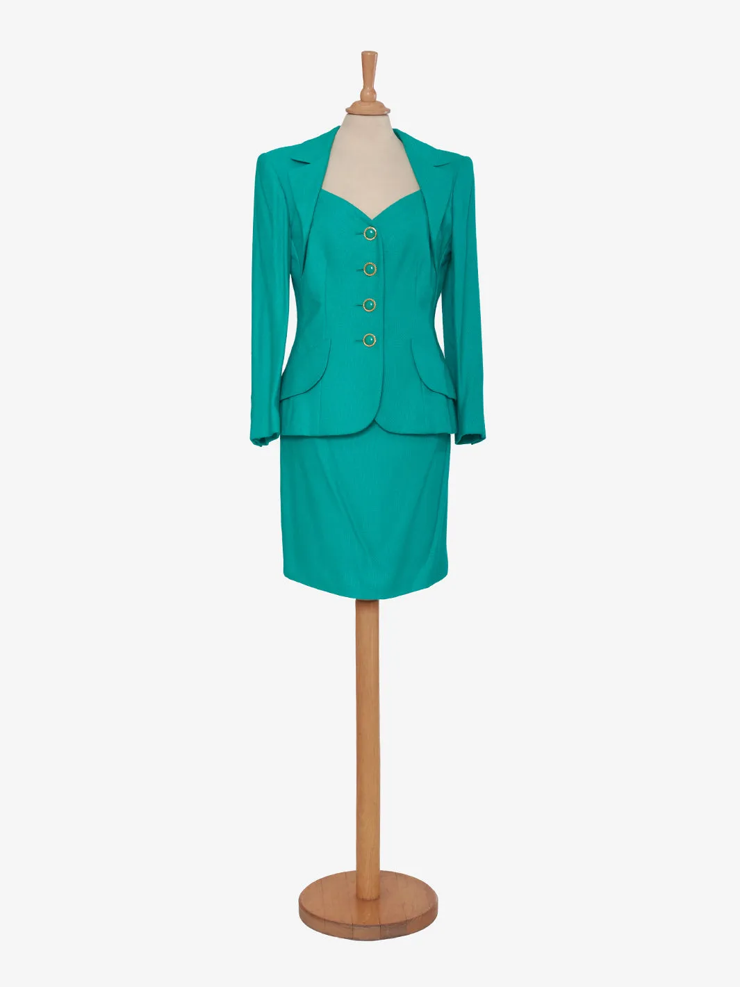 Vintage Green Linen Suit