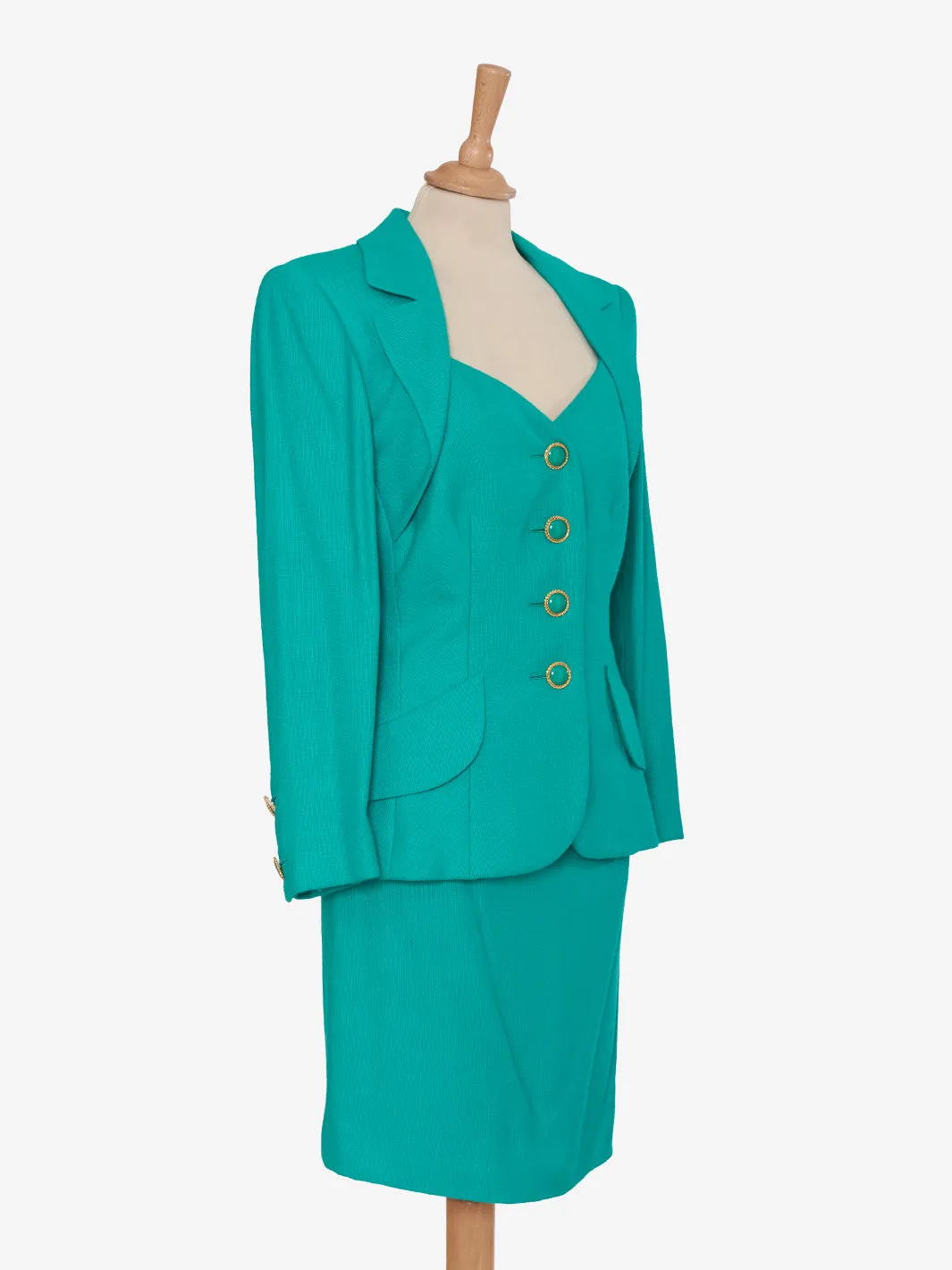 Vintage Green Linen Suit