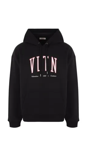 VLTN Couture Hoodie - Black/White/Red