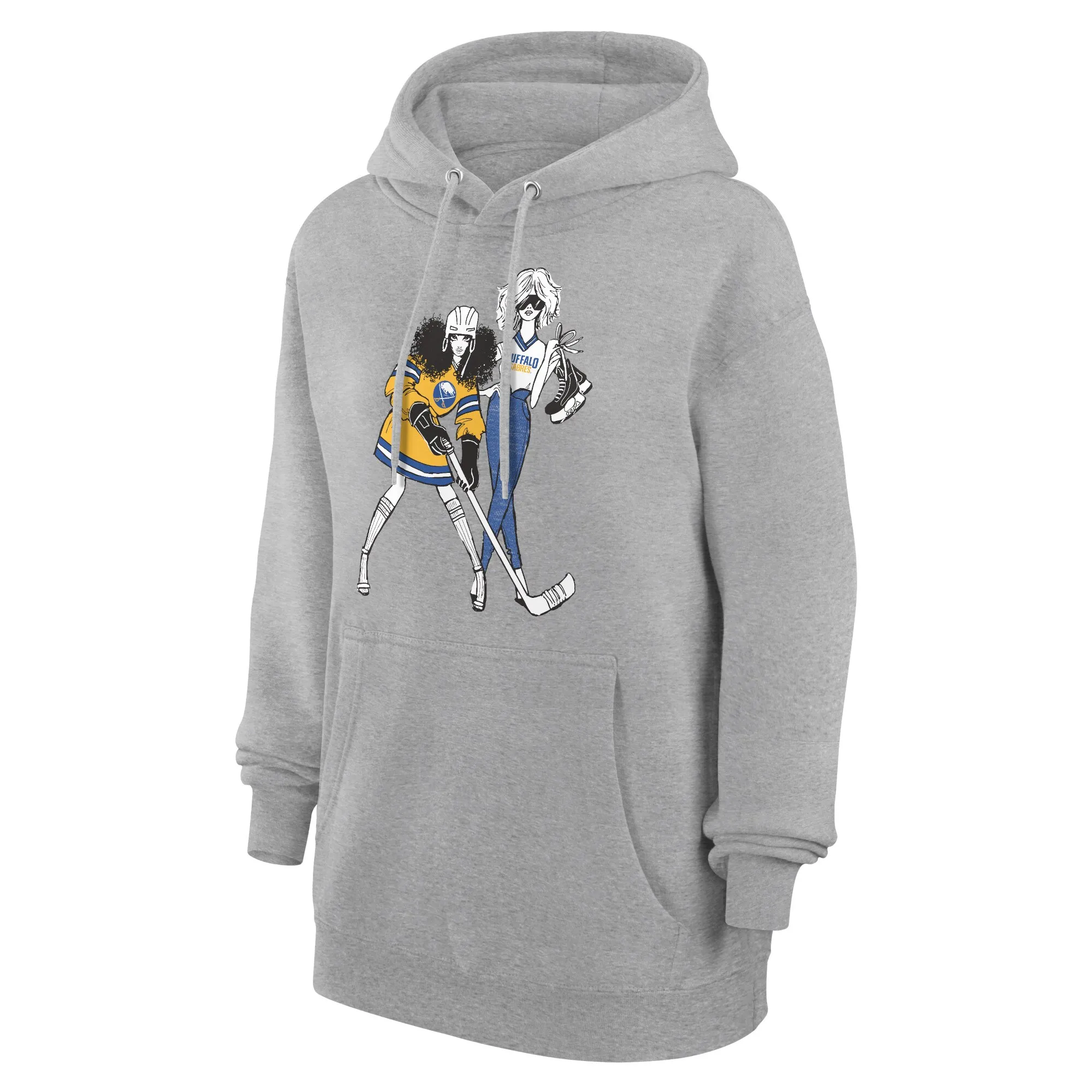 Women's Buffalo Sabres  G-III 4Her by Carl Banks Heather Gray Hockey Girls Fleece Pullover Hoodie