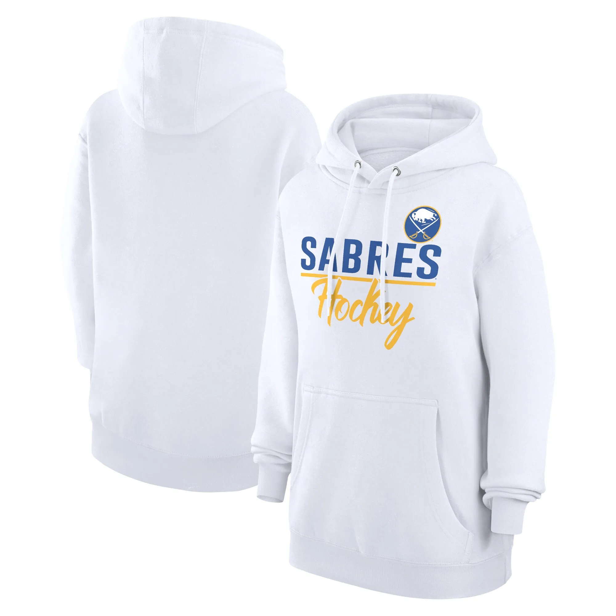 Women's Buffalo Sabres  G-III 4Her by Carl Banks White Team Fleece Pullover Hoodie