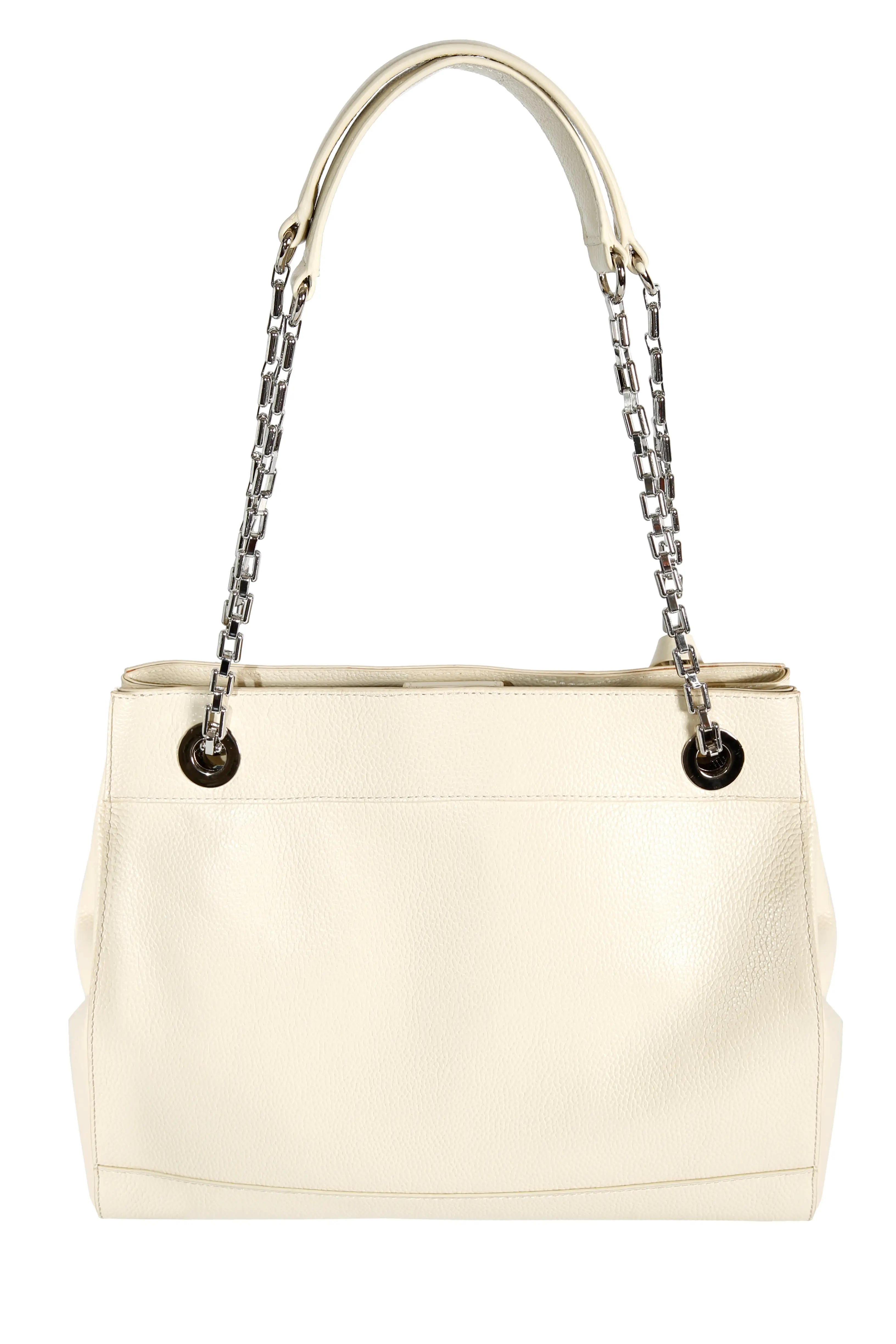 Womens Vky Original Leila Shoulder Classic Leather Bag Handbag - Cream