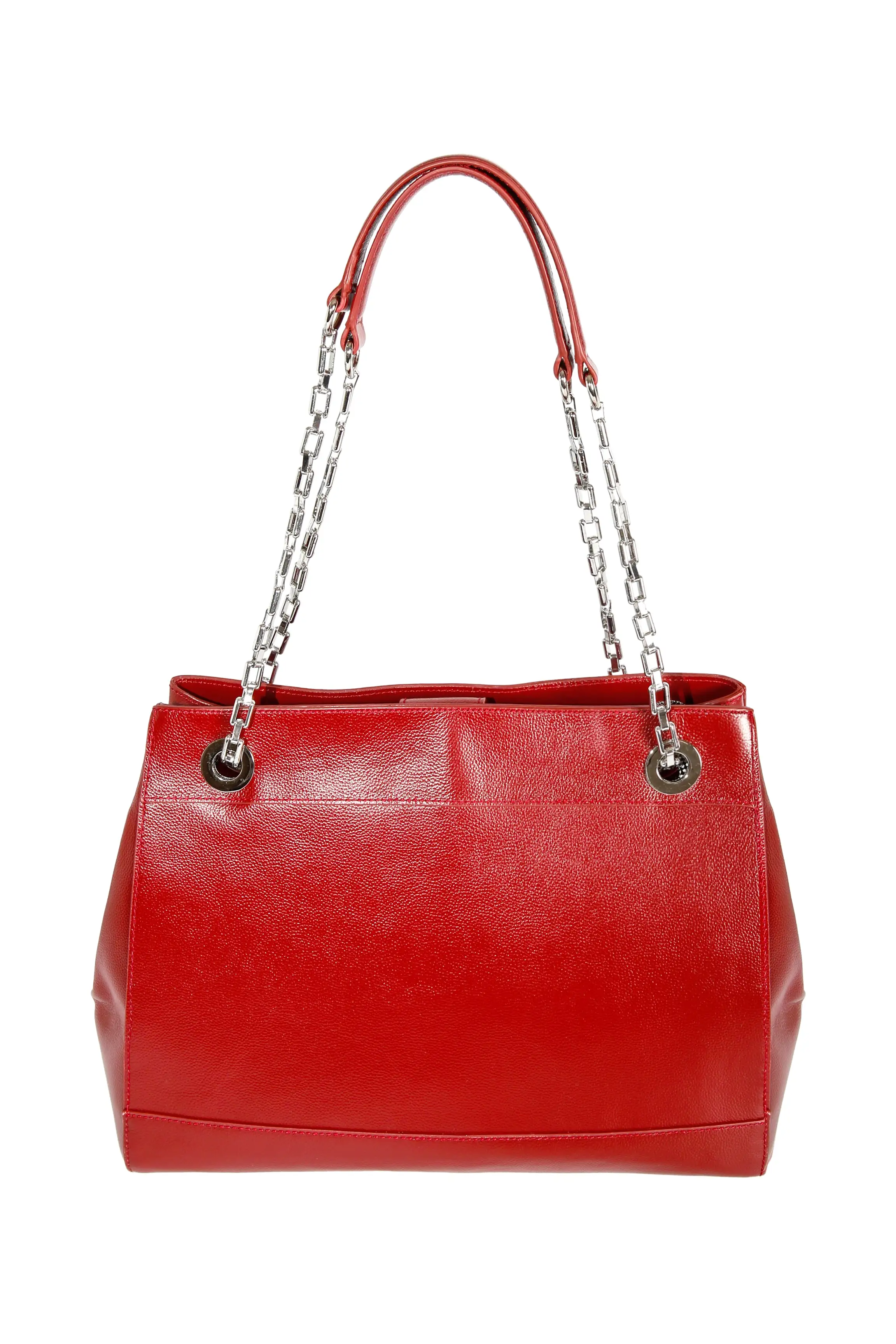 Womens Vky Original Leila Shoulder Classic Leather Bag Handbag - Red