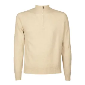 WOOL AND CASHMERE SWEATER Man Beige