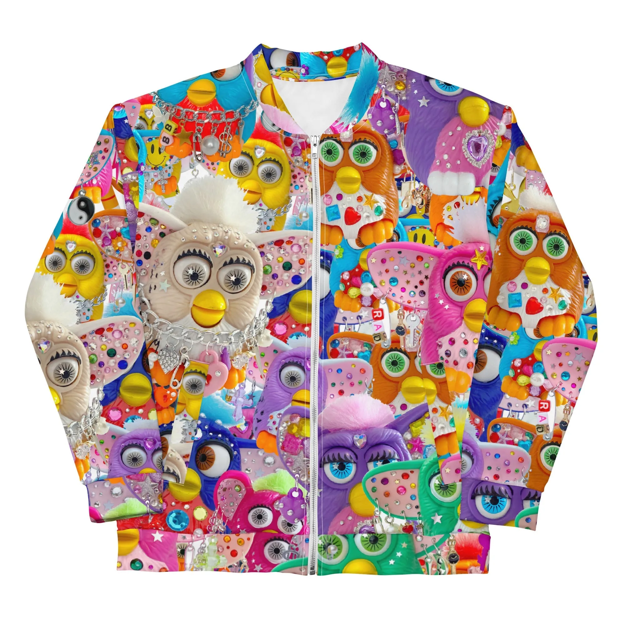 XL UNISEX BEDAZZLED FURBY TRACK JACKET